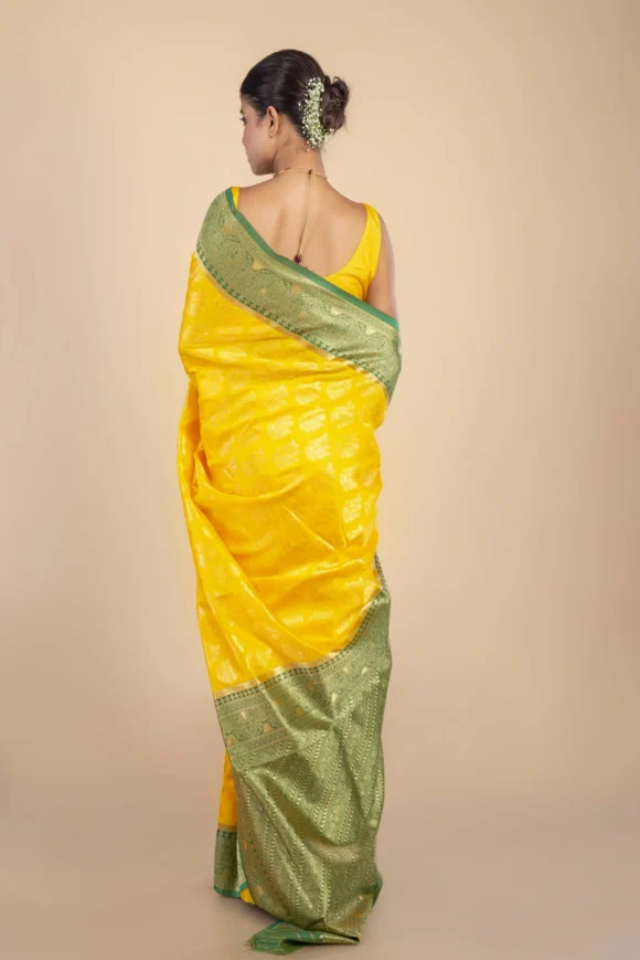 Yellow Kanjivaram Silk - Image 3