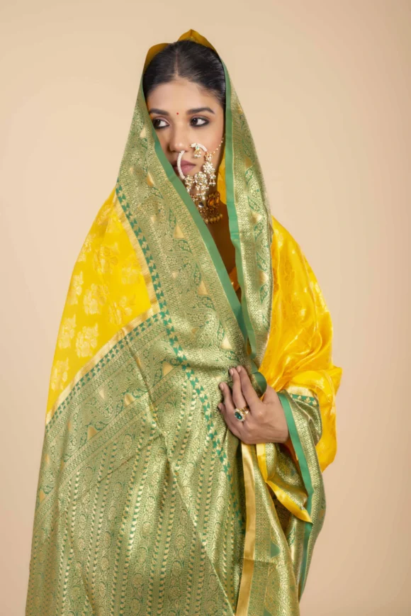 Yellow Kanjivaram Silk - Image 4