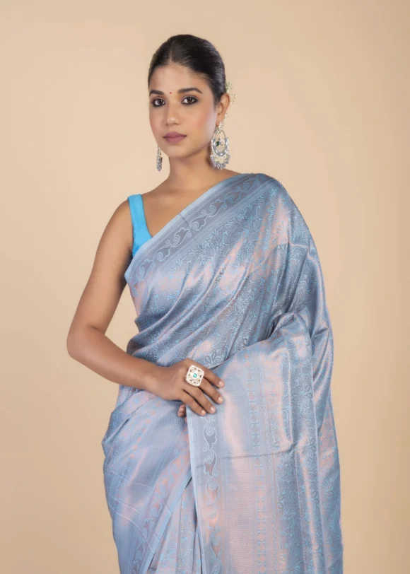 Brocade Kanjivaram Silk Saree - Image 2