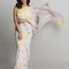 Georgette Saree With Floral Digital Print