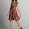 MULTICOLOR STRIPE PRINT DRESS