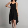 BLACK FLARED DRESS