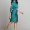 BOTTLE GREEN HIGH NECK DRESS