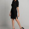 BLACK DOTTED SHIRT DRESS