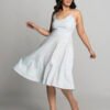 DOBBY BUTTA FIT & FLARE DRESS