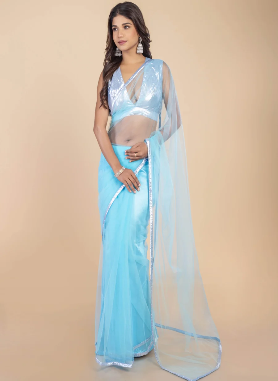 Sky Soft Net Saree