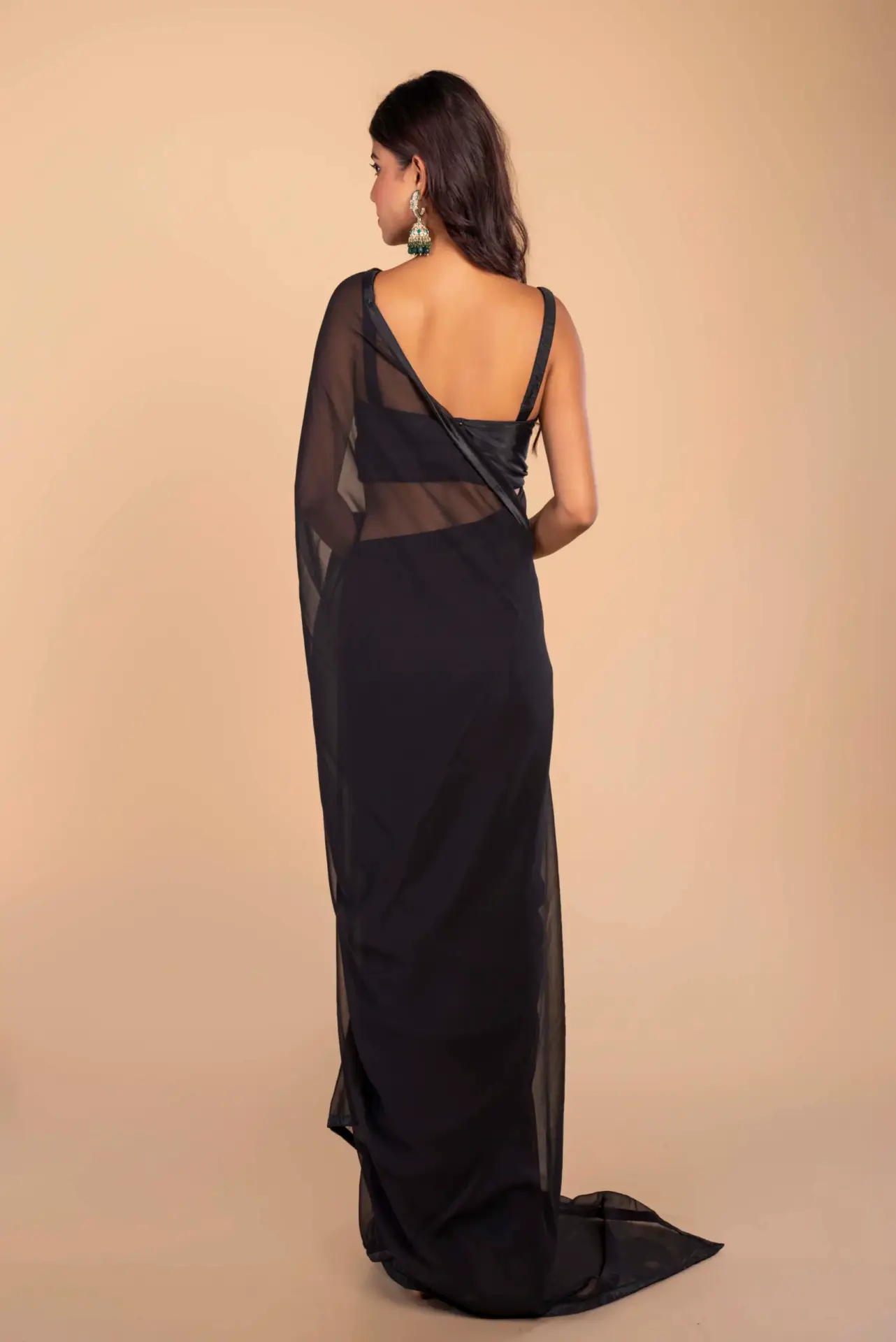 Black Georgette Saree - Image 4