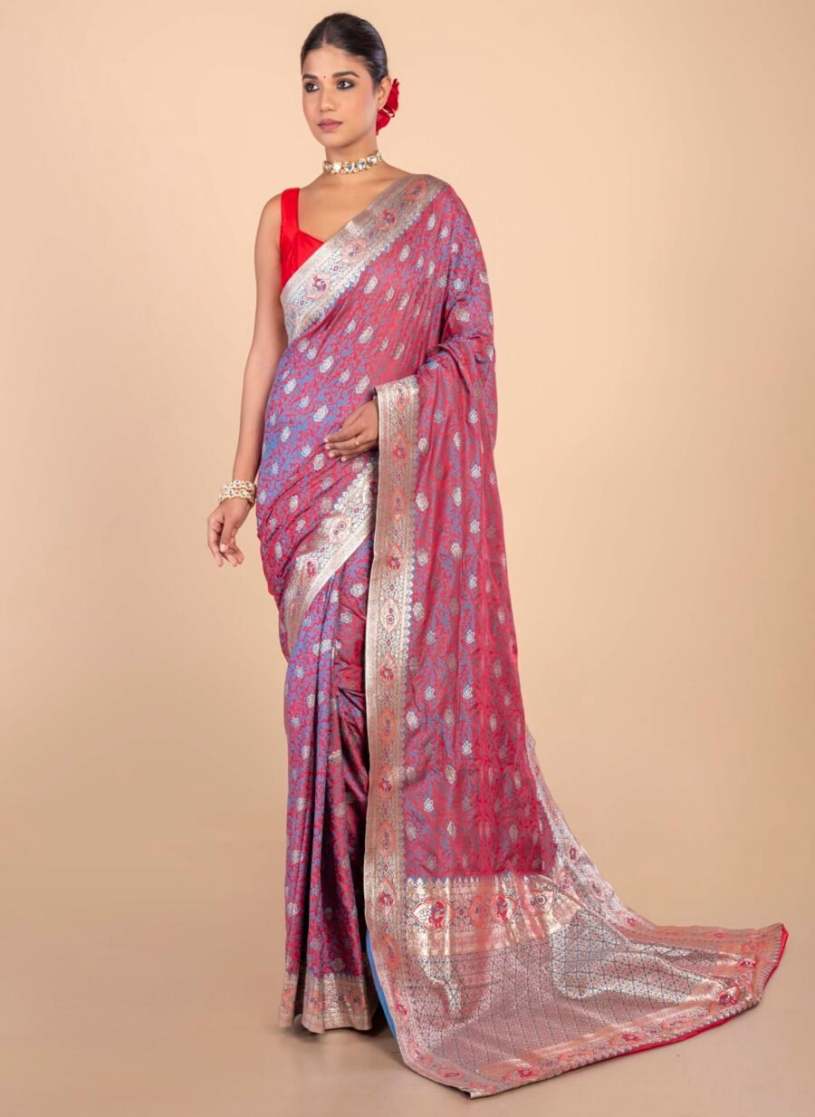 Traditional Silk With Zari Work Saree