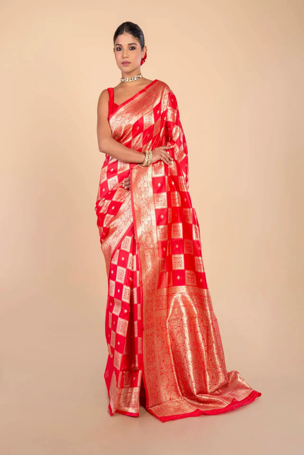 Banarasi Silk With Zari Work Saree - Image 3