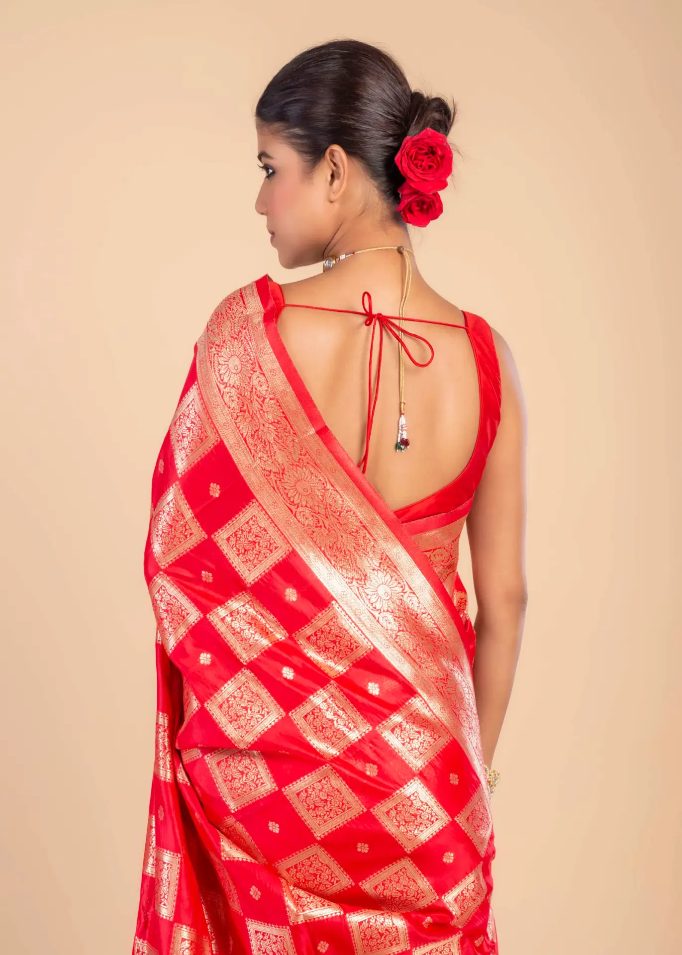 Banarasi Silk With Zari Work Saree - Image 5