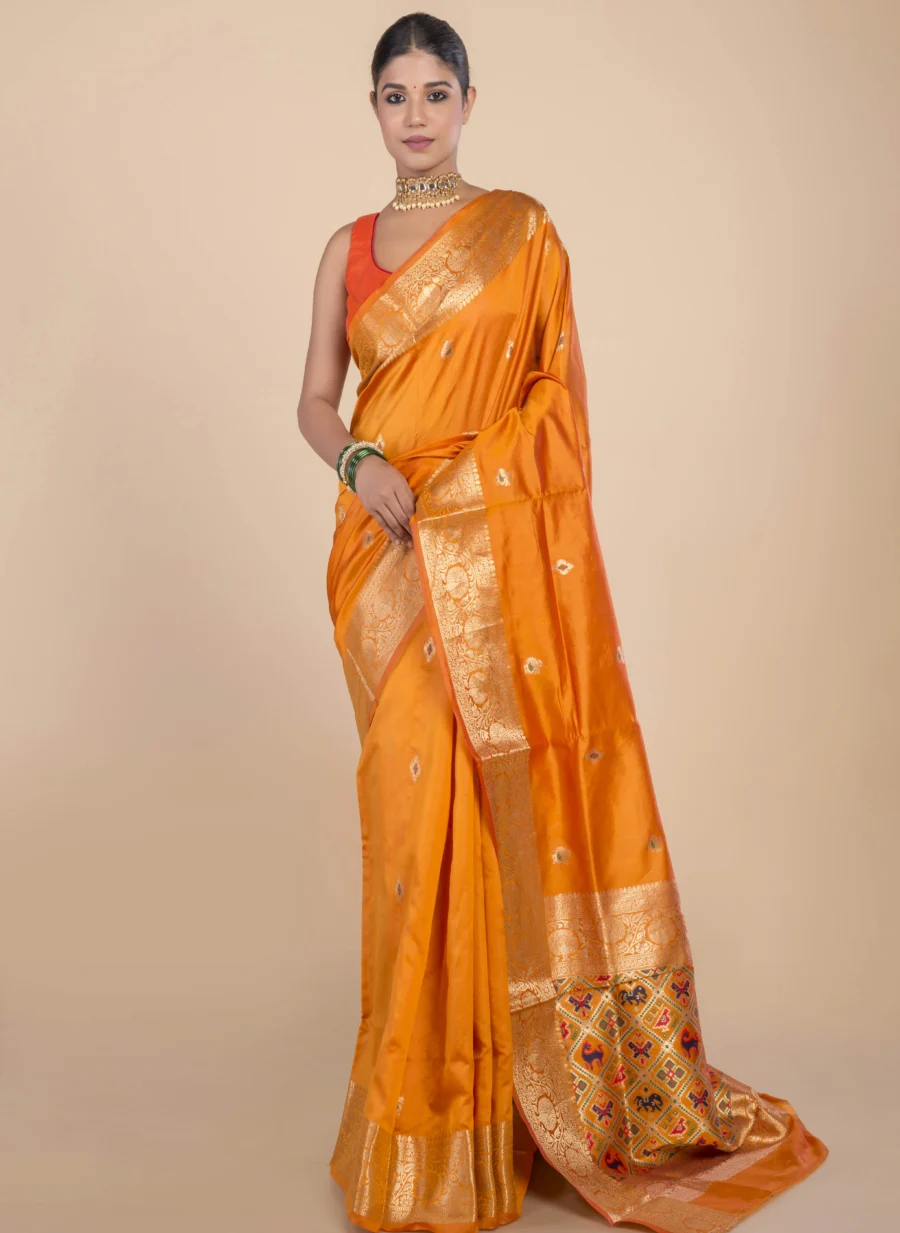 Paithani silk saree With Zari Work
