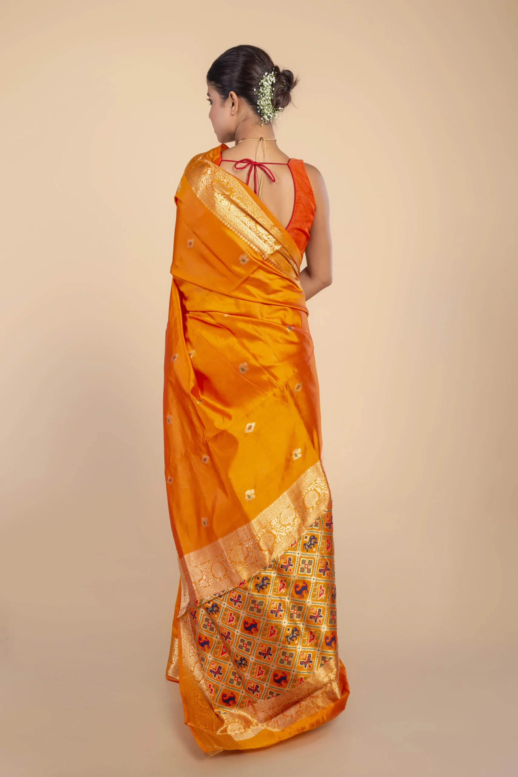 Paithani silk saree With Zari Work - Image 3