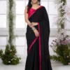 Black Modal Silk Saree