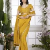 Pure Tissue Yellow Silk Saree