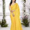 Mango Yellow Silk Saree