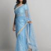 Stripe Sky Blue Net  With Sequence